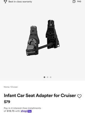 Veer Graco Car Seat Adapter for Cruiser - Black